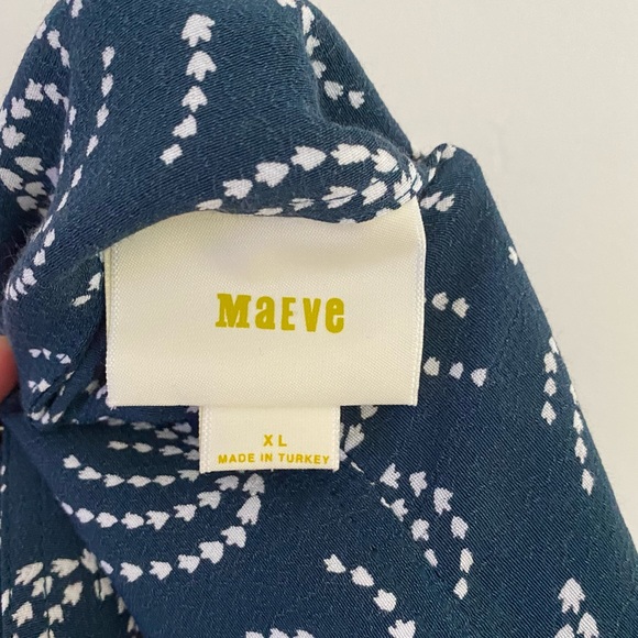 Anthropologie Maeve Navy Tidal Jumpsuit Overalls Romper XL - Picture 10 of 10